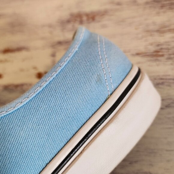Robin Egg Blue 'Off the Wall" Vans Deck Shoes - New w/ Leather Laces - TB8C - Picture 4 of 8